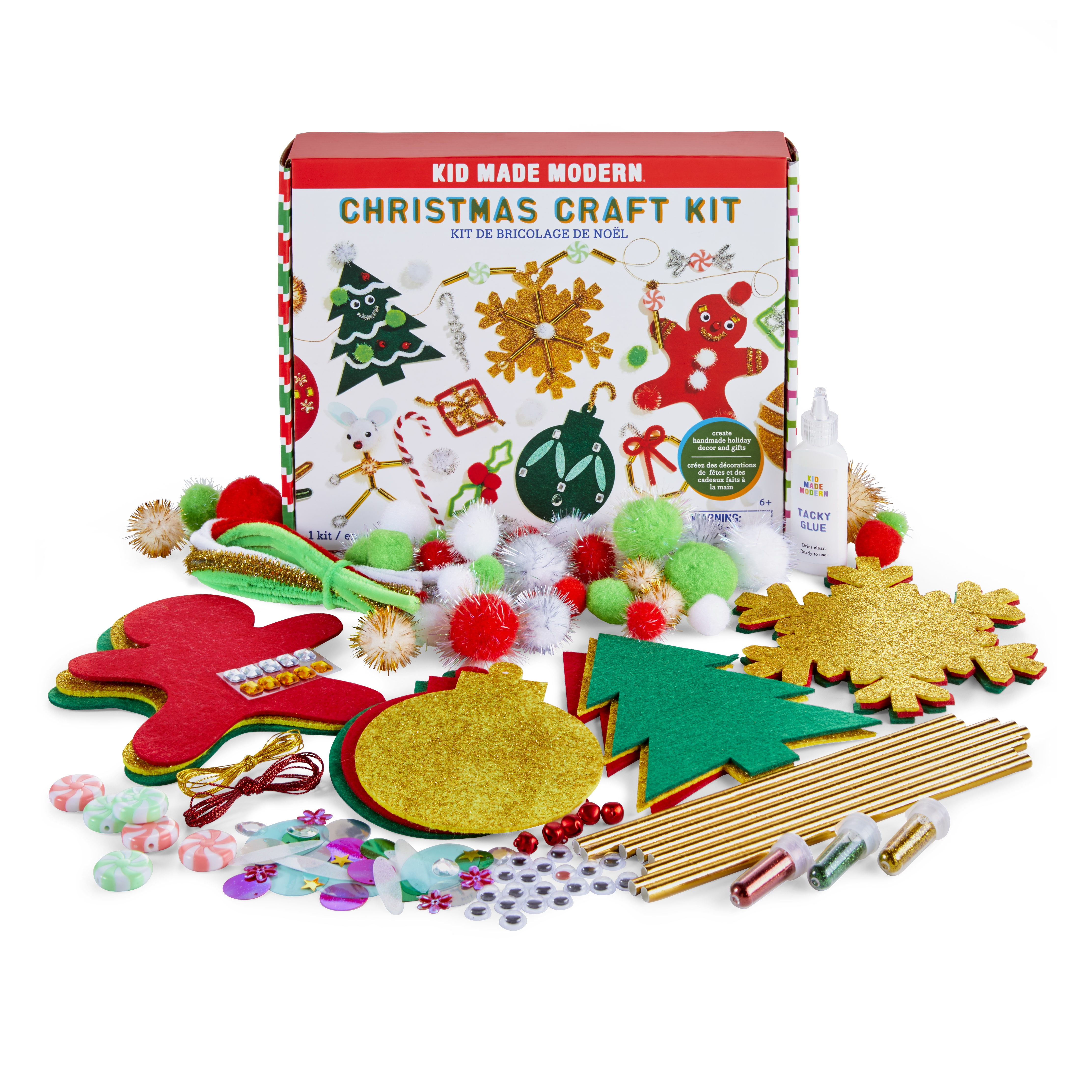 Gingerbread Train & House Glitter Accent Pom Pom & Gems Christmas 3D Stickers 