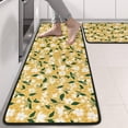 thumbnail image 2 of Kitchen Rugs Sets Of 2,White Flower Leaves Yellow Pattern Anti Fatigue Kitchen Mat Rugs Non Slip Washable,Decorative Kitchen Floor Mats for Kitchen,Sink,Laundry,17"x47"+17"x47", 2 of 5
