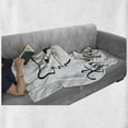 thumbnail image 6 of Princess Soft Flannel Fleece Blanket, I am a Princess Calligraphy Funny Cat with a Royal Crown Outline Drawing, Cozy Plush for Indoor and Outdoor Use, 70" x 90", Charcoal Grey White, by Ambesonne, 6 of 6