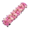 thumbnail image 2 of Panel de flores de fondo, decoración romántica de rosas artificiales, decoración de , Panel Floral de flores de seda para de recepción rosa oscuro, 2 of 8