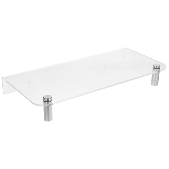 HONMEET Acrylic Monitor Riser Stand for Home Office Desk with Storage, Multi-Functional Computer Screen Platform