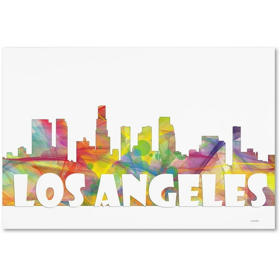 Trademark Fine Art 'Los Angeles California Skyline Mclr-2' Canvas Art by Marlene Watson