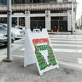 thumbnail image 5 of A-frame Sidewalk Christmas Trees 24" x 36" Double Sided A-Frame Sidewalk Sign, Includes 2 Plastic Inserts | Foldable Portable White Signicade Sandwich Board Signs, 5 of 5