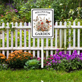 thumbnail image 2 of Eveokoki Pollinator Friendly Garden Yard Sign with Metal Stakes, 8.8in×7in Sturdy Aluminum Lawn Signs, Butterfly Vintage Metal Sign Garden Sign, Funny Garden Aluminum Decor, 2 of 6