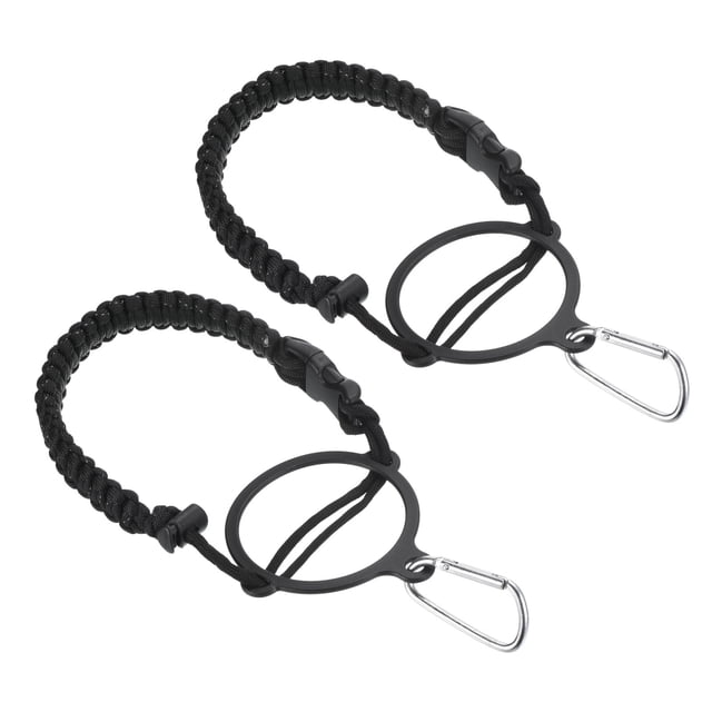Soporte para Botellas de Agua Uxcell, 2 Paquetes de Correa de Paracord, Portador Blanco, Negro