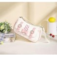 thumbnail image 3 of Lolita Shoulder Bag Purse for Women Girls Japanese Sweet Bowknot Tote Bag Fashion Retro Small Clutch Handbags with Zipper Closure-Pink, 3 of 5