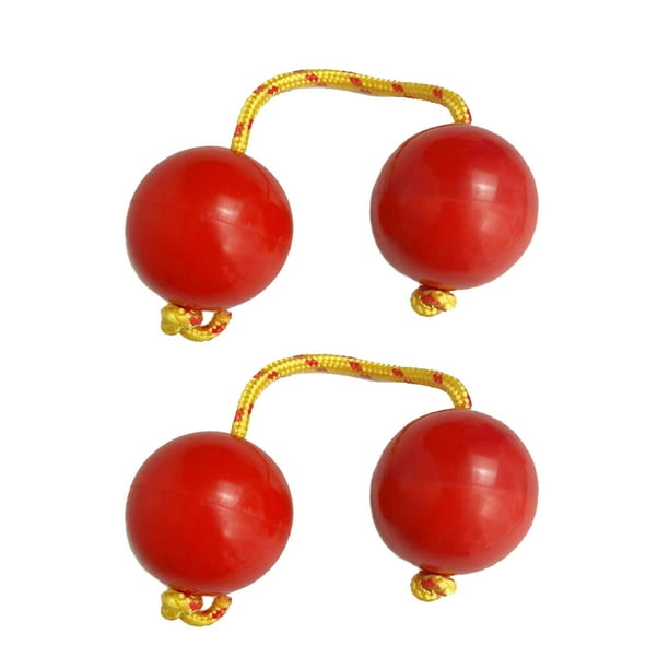 2 pares de bolas de arena rítmica, instrumento musical, coctelera de huevos, maracas, percusión, fiesta, favores, musical, , bola, tambor, bola, agitador , sonajero Rojo Hugo none