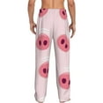 thumbnail image 3 of Goofa Cute Pig Nose Printed Soft Pajama Pants for Men, Wide Leg Comfy Casual Lounge Yoga Pants-Large, 3 of 9