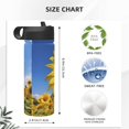 thumbnail image 4 of Goofa Sky Golden Sunflower Field A for Insulated Kettle 18oz Water Bottle Insulated Tumbler with Handle & Flip Straw - Fits in Cup Holder, Leak Resistant Tumbler, 4 of 8