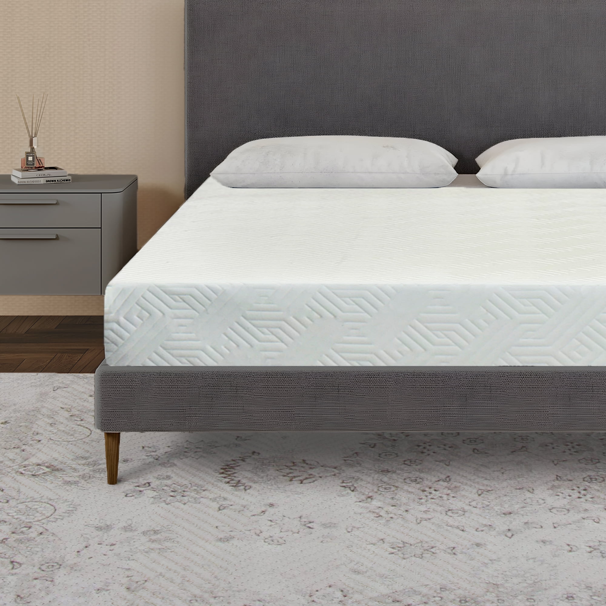 ViscoLogic Breeze 4" Twin Tight Top Medium Support Pressure Relief Cooler Reversible Foam Mattress