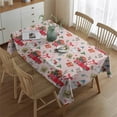 thumbnail image 2 of Pink Christmas Red Truck and Snowman Pattern Rectangle Tablecloth 60"x84",Waterproof Polyester Rectangle Table Cloth, Wipeable Spillproof Polyester Tablecloth for Dining, Camping, Indoor and Outdoor, 2 of 5