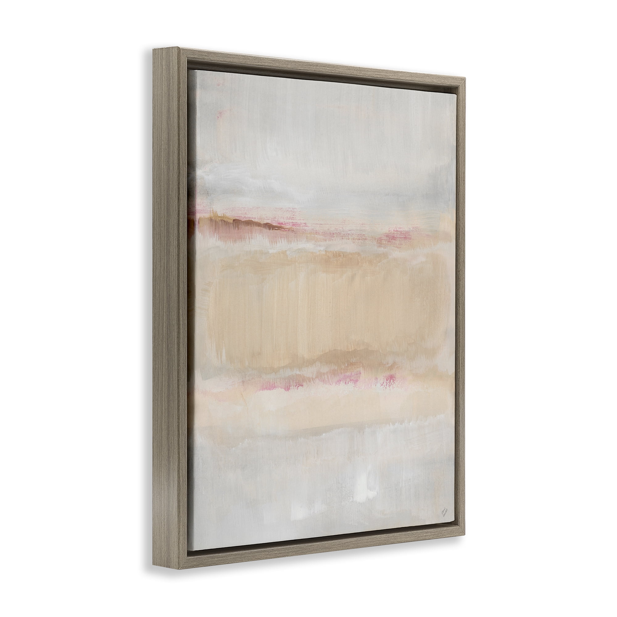 Stupell Industries Restful Misty Landscape Brown Framed Floater Canvas Wall Art, design by Lanie Loreth