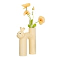 thumbnail image 2 of Jarrón de cerámica para flores, organizador de escritorio, arreglos florales, maceta moderna Amarillo, 2 of 8