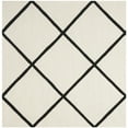thumbnail image 6 of SAFAVIEH Chatham Isaac Geometric Wool Area Rug, Ivory/Black, 7' x 7' Square, 6 of 10