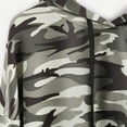 thumbnail image 3 of Vedolay Zip Hoodies for Women Sweatshirts for Women Fall Fashion 2023 Casual Crewneck Long Sleeve Pullover Stripe Print Blouses,Camouflage XL, 3 of 3
