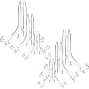 6-Pack Plastic Easels, 4/6/8 Inches Clear Easel Display Stand/Plate Holders to Display Pictures, Items