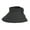 Black, variant on WOMEN'S PAPER STRAW ROLL UP SUN VISOR WITH BOW VELCRO