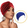 thumbnail image 2 of Qarigey Gorros de turbante para mujer, Color sólido, informal, cómodo, elástico, pañuelo para la cabeza, tejido elástico, sombreros musulmanes Sombreros Azul Qarigey AP011881-03, 2 of 6
