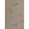 thumbnail image 3 of Sir Peter Lely 17x24 Black Modern Framed Museum Art Print Titled - Studies of Hands (1630-80), 3 of 5