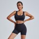 thumbnail image 3 of Conjunto de yoga para gimnasio de color sólido sin costuras, mallas deportivas suaves, chaleco deportivo y leggings de yoga, chándal para mujer, traje de gimnasio para entrenamiento completo, 3 of 5