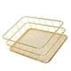 thumbnail image 2 of Cesta de almacenamiento Bewildely organizador de malla de alambre metálico dorado S, 2 of 6