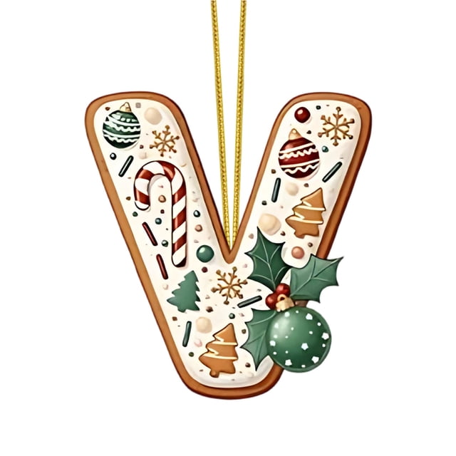 Manualidades decorativas para fiestas, decoración para árbol de Navidad, colgante de acrílico 2D con 26 letras, decoración navideña colgante, manualidades DIY, decoración navideña para el hogar, decor