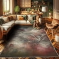 thumbnail image 2 of Ambesonne Bohemian Decorative Rug Carpet, Leaves Art Constellations, 2' 2" x 3' 7", Pale Ruby Grey Yellow, 2 of 5