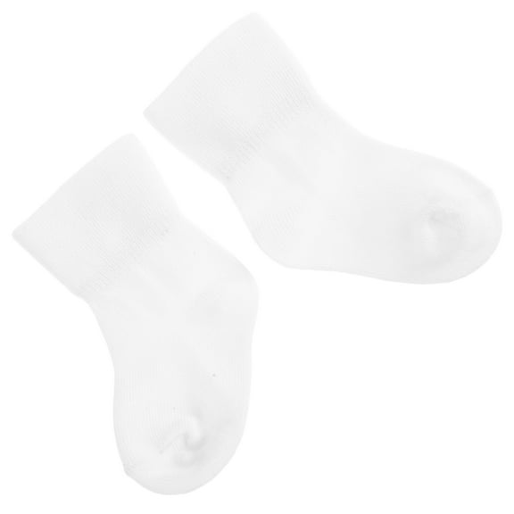 Toddler Breathable Socks for Baby Girls Cotton Newborn Boy White