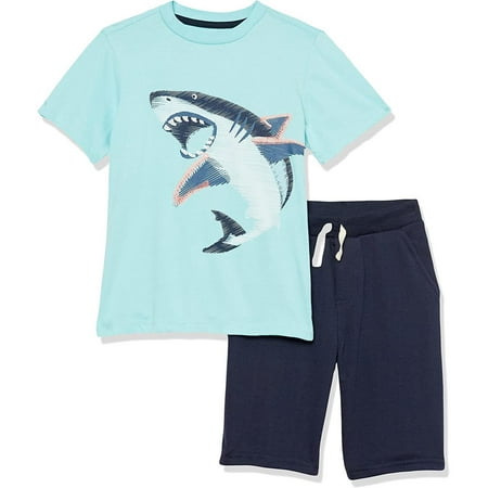 Kids Headquarters Boys 4-7 Shark Short Set (Blue 4)