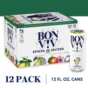 BON V!V Blends Hard Seltzer Alcohol Variety Pack, Gluten Free, 12 Pack, 12 FL OZ Cans, 4.5% ABV