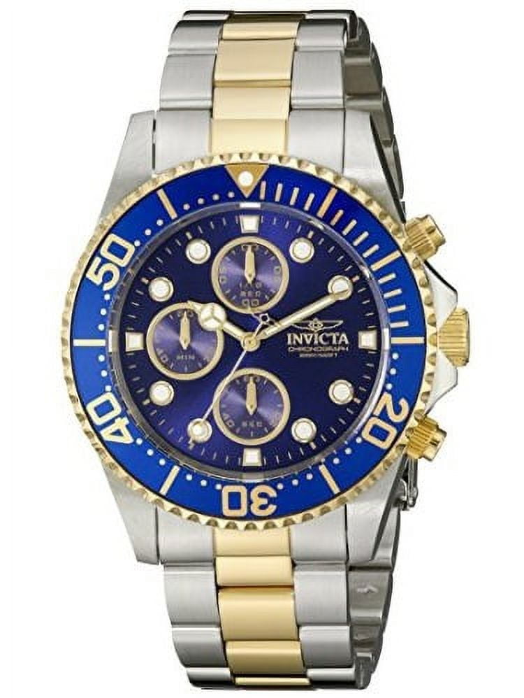 Invicta Pro Diver Men's Watch 19157, 18kt Gold-plated, Blue Dial
