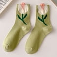 thumbnail image 1 of Calcetines florales Calcetines de flores transpirables Moda suave Ropa deportiva diaria para el hogar al aire libre, 1 of 7