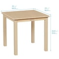 thumbnail image 2 of ECR4Kids 24in Square Hardwood Table with 22in Legs, Kids Furniture, Antique White, 2 of 9