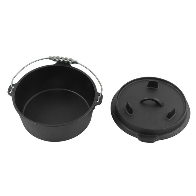 Dutch Dutch Oven Camping with Lid Nonstick Multifunction Cook Evenly Dutch Oven with Notch for Camping Cooking