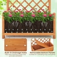 thumbnail image 4 of MAT EXPERT Raised Garden Bed with Trellis, Lattice Panel with Hanging Roof, Drainage Hole, Planter Box for Flower, Vine, Elevated Outdoor Planter for Garden, 4 of 16