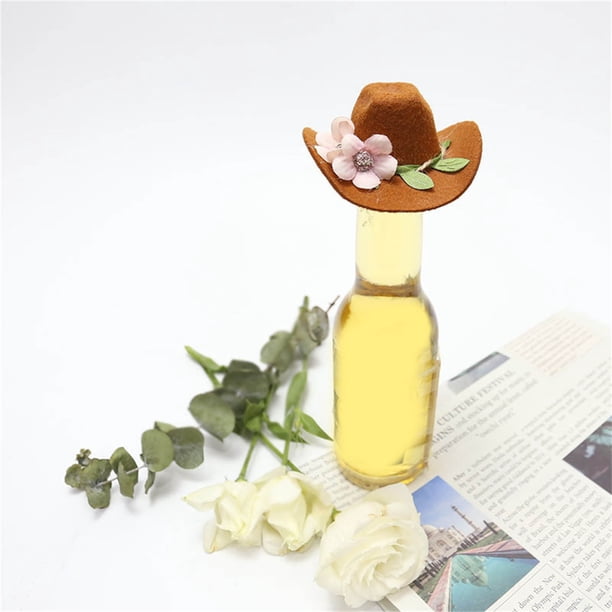HWRETIE - Sombrero decorativo para fiesta de cumpleaños,accesorio para botella de vino,decoración de celebración con temática de fiesta en la jungla para uso en el hogar o en eventos