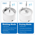 thumbnail image 2 of The spin mop and bucket set includes a 360° rotating mop bucket (with separate dirty and clean water systems), three microfiber mop pads, and a 52-inch adjustable stainless steel handle., 2 of 7