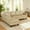 BG-Left-Sofa without Ottoman, variant on Flannel Ottoman with Storage for Modular Sectional Sofa, Beige