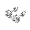 thumbnail image 6 of Cate & Chloe Mia 18k White Gold Plated Stud Earrings with 2ct Simulated Diamonds Gift for Women, 6 of 11