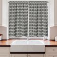 thumbnail image 2 of Ambesonne Abstract Kitchen Curtains, Ogee Circular Duo-Tone, 55"x45", Olive Green Off White, 2 of 3
