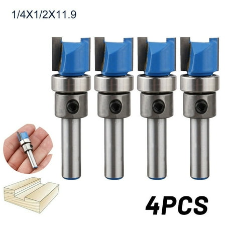

QXKE 1/4 Shank Mortise Template Flush Trim Router Bit Cutter Woodwork 1/4*1/2*11.9