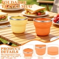 thumbnail image 6 of 2Pcs 6.76oz Collapsible Travel Cup with Lid and Carrying Strap Reusable Water Cup Dishwasher Safe Folding Cup Collapsible Cup for Camping Travel Airport Hotel, 6 of 11