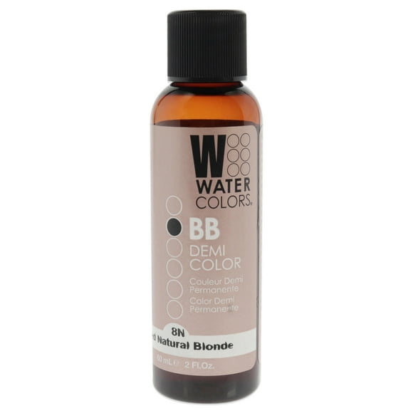 Tinte semipermanente para cabello Watercolors BB - 8N Rubio natural medio de Tressa para unisex - Tinte para cabello de 2 oz Tressa Color de pelo 2 oz