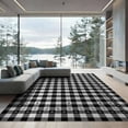 thumbnail image 2 of ODIKA 8'x10' Washable Area Rug Non-Slip Chair-Friendly Mat Checkered Bold Border Doormat Layering Front Under Plaid Large Playful for Dining Room, Office, Lounge, 2 of 7