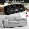 thumbnail image 6 of Rophefx 90.5" Boneless Cloud Couch, Chenille Curved Sofa, Modern Compression Sofa for Living Room, No Assembly Required, Black, 6 of 10