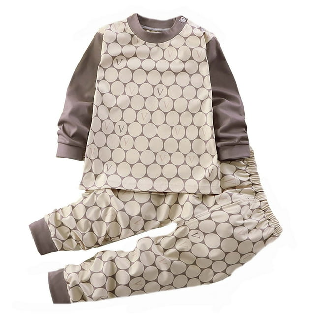 Hiiyo Newborn Boys Pajama Sets Kids Cartoon Sleepwear Fall Clothes Set Loungewear PJs