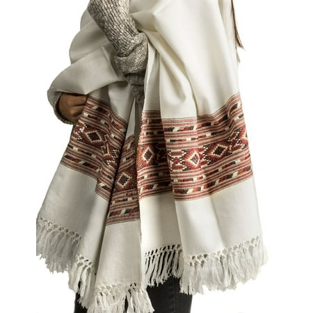 Tribe Azure - Lambswool Handmade Women Fashion Oversized Large Scarf ...