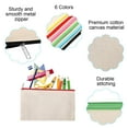 thumbnail image 3 of Bolsa de maquillaje de lona de algodón de 12 piezas, bolsa de cosméticos multiusos con bolsa de aseo de viaje con cremallera, bolsa para manualidades DIY en blanco, 3 of 5
