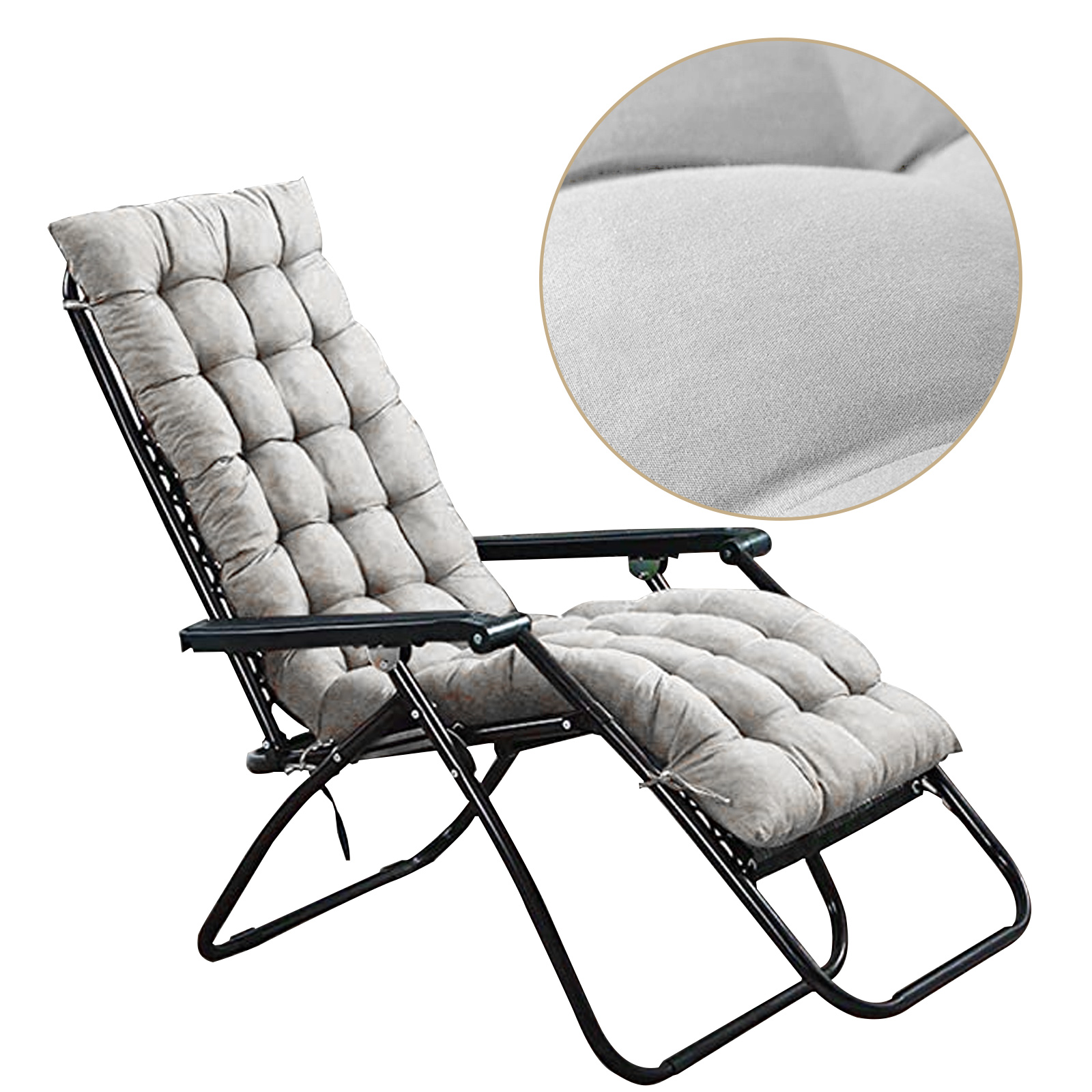 Sun Lounger Cushion Pad Replacement Sunbed Cushion Cover Thick Chair