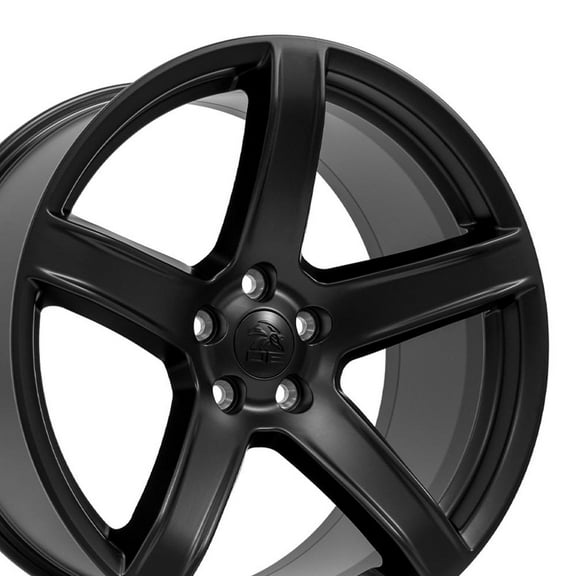 OE Wheels DG22 20 Inch Rim Fits Charger/Challenger SRT Hellcat Style 5x115 20x9.5 Satin Black - Hollander 2640 (1)